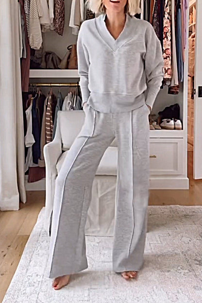 Samantha | Ensemble Haut et Pantalon à Col V