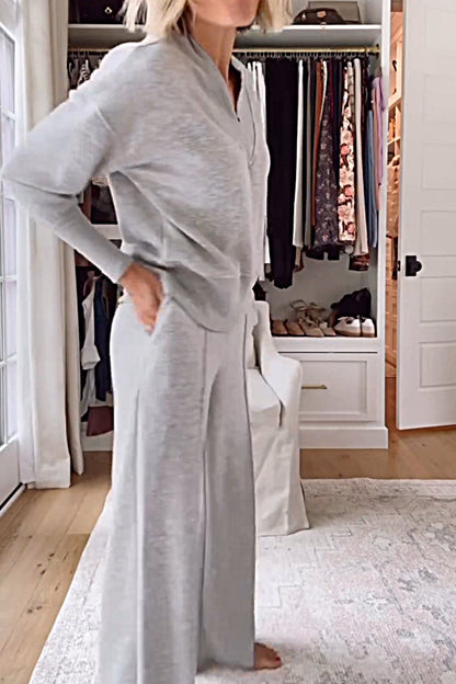 Samantha | Ensemble Haut et Pantalon à Col V