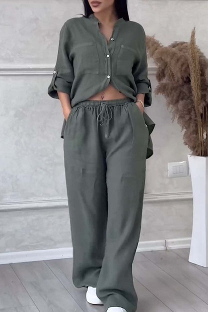 Liam | Ensemble de Pantalons en Coton et Lin Décontractés