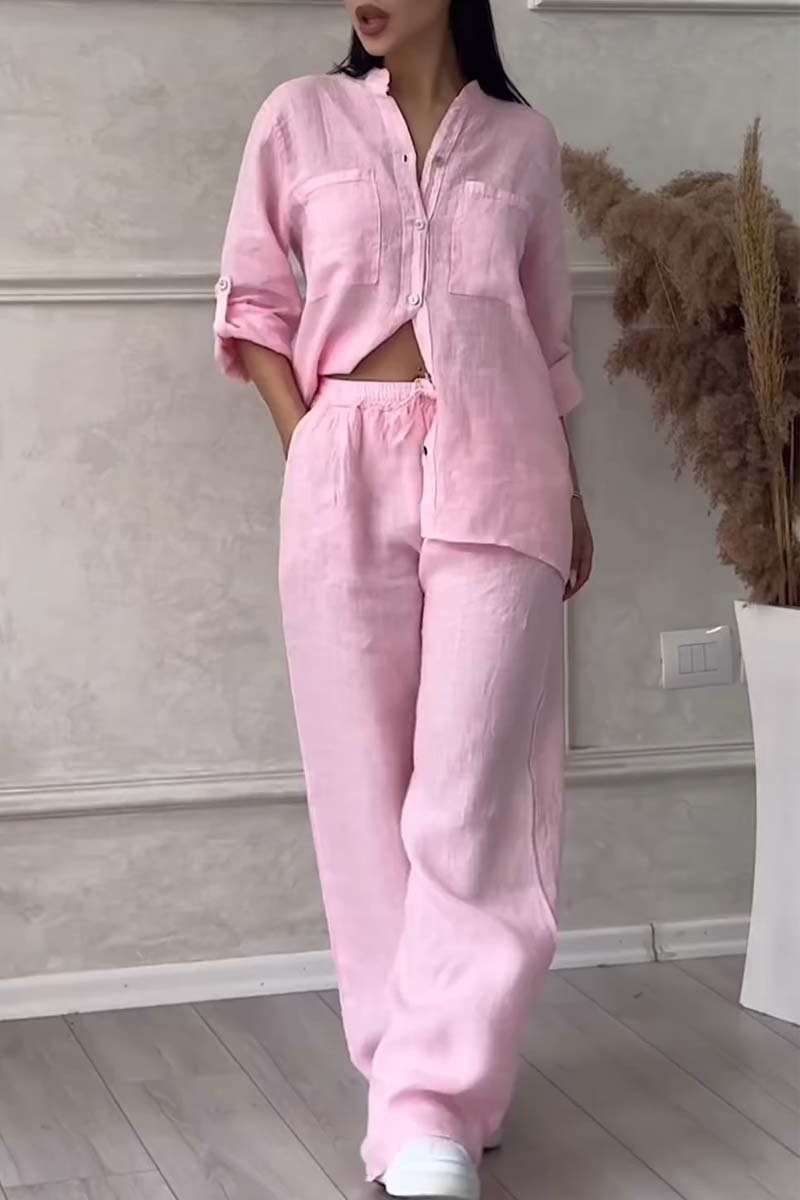 Liam | Ensemble de Pantalons en Coton et Lin Décontractés