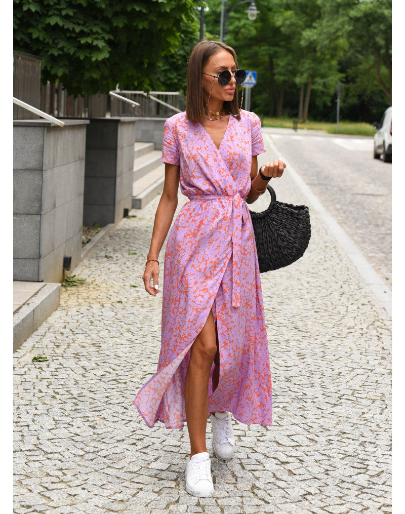 Judy | Robe florale élégante à décolleté en V