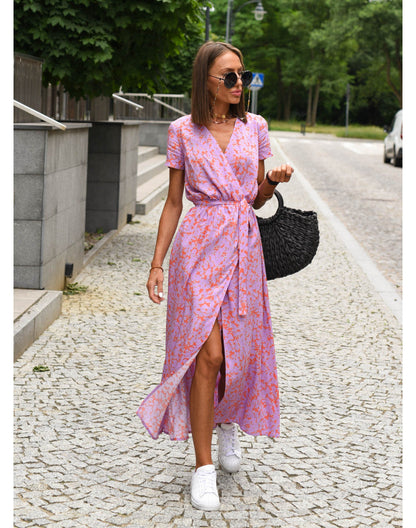 Judy | Robe florale élégante à décolleté en V