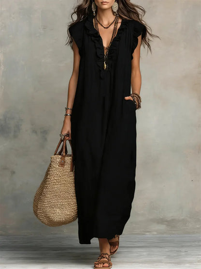 Sienna | Robe Maxi Bohème à Volants