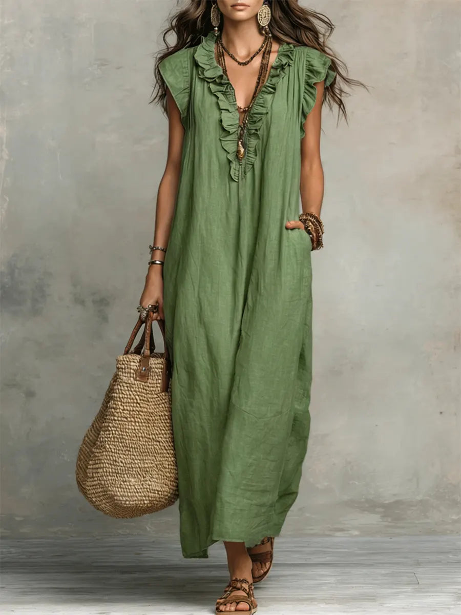 Sienna | Robe Maxi Bohème à Volants