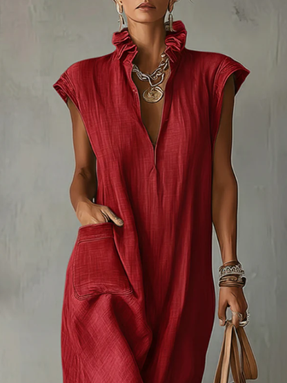 Elara | Robe Maxi Printemps Volantée