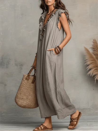Sienna | Robe Maxi Bohème à Volants