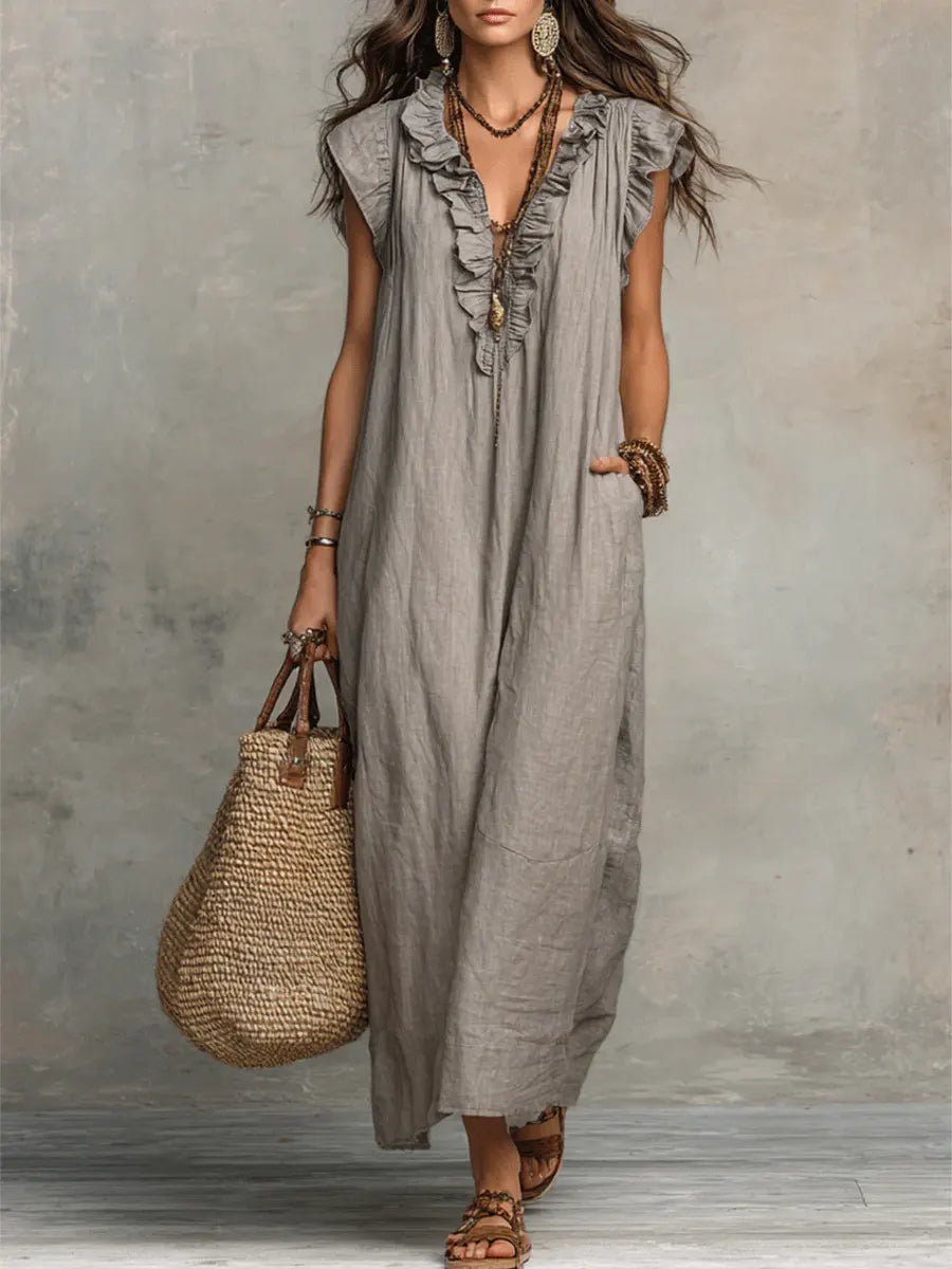 Sienna | Robe Maxi Bohème à Volants