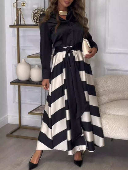 Diana | Robe Maxi Rayée