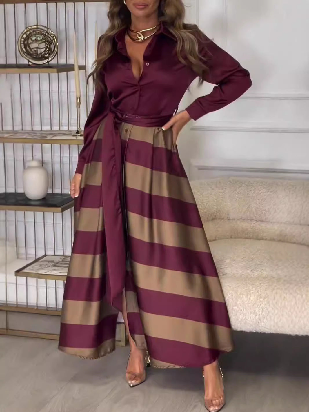 Diana | Robe Maxi Rayée