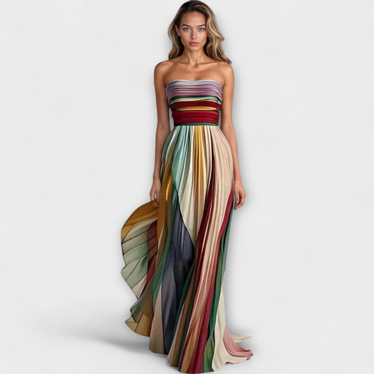 Evelyn | Robe longue en tissu premium